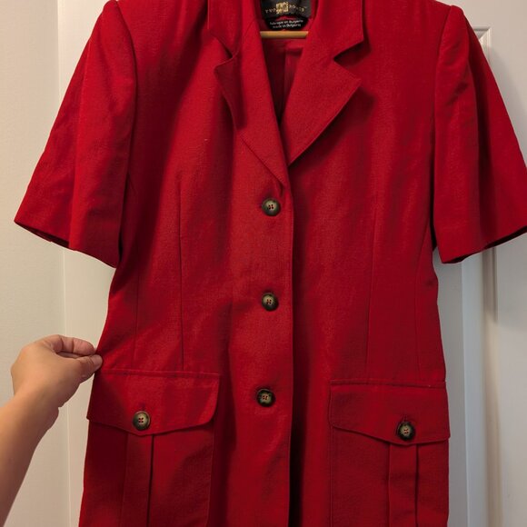 Vintage VTG Two Roads short sleeves blazer red size M 90s cosplay - Picture 3 of 9